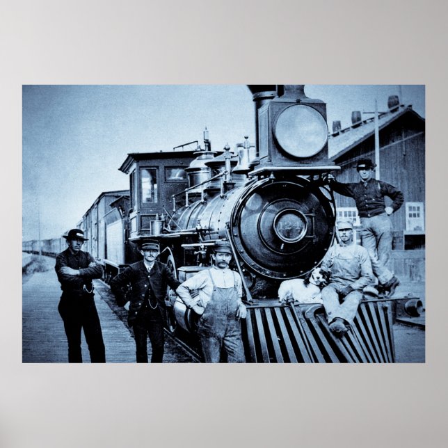 Póster Tren y tripulación de época (Frente)