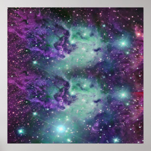 Póster Trendy Cool Sparkly New Nebula Design