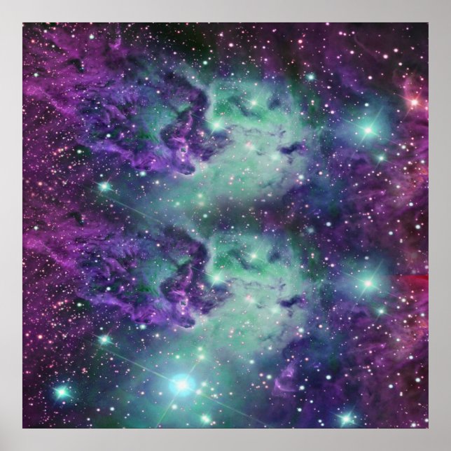 Póster Trendy Cool Sparkly New Nebula Design (Frente)