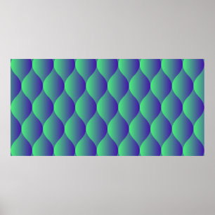 Póster Trendy geometric pattern with abstract shapes in n