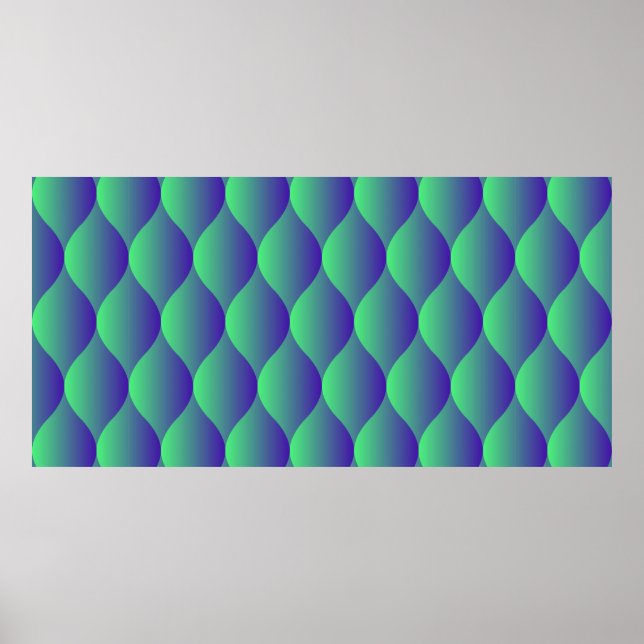 Póster Trendy geometric pattern with abstract shapes in n (Frente)