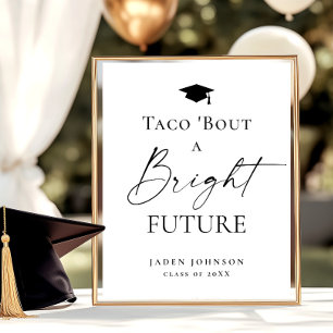 Póster Trendy Taco sobre una brillante graduación futura