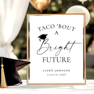 Póster Trendy Taco sobre una brillante graduación futura