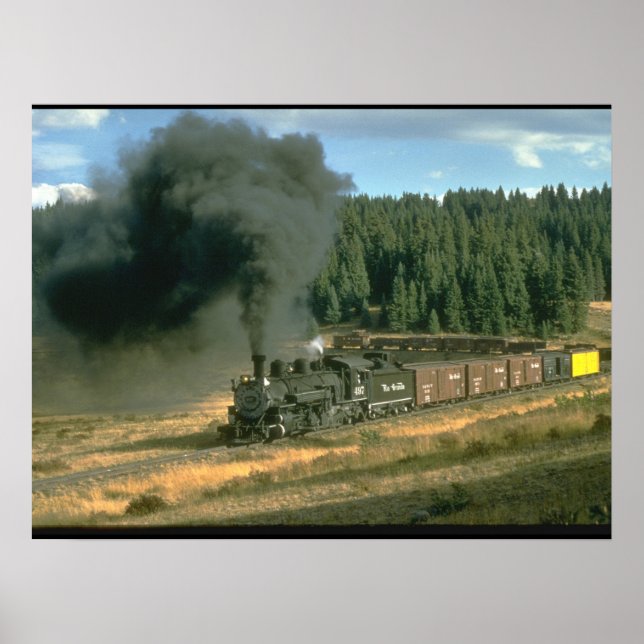 Póster Trenes de vapor Durango y Silverton No. 480 (Frente)