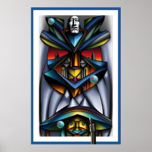 Póster Tres aceitunas y el barman del Tiki - Ken Gage Art