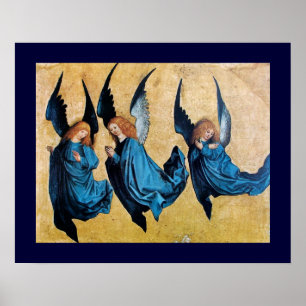 PÓSTER TRES ÁNGELES EN AZUL