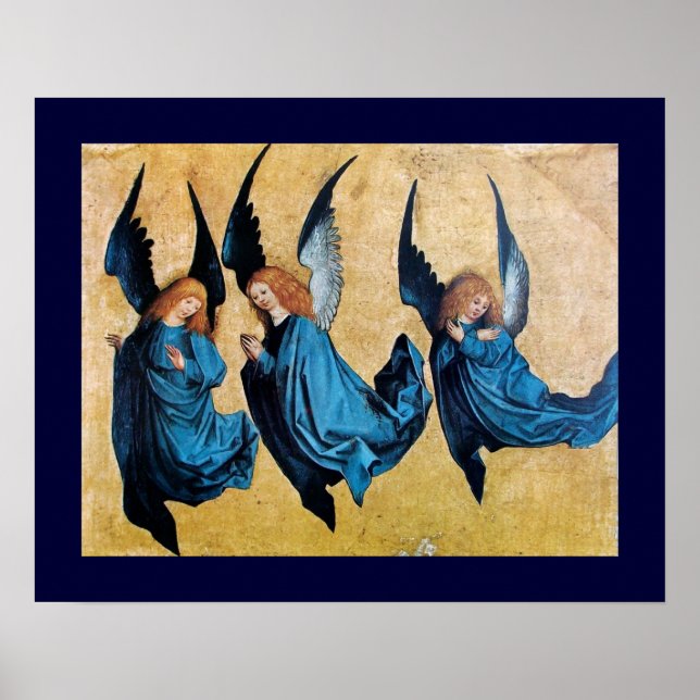 PÓSTER TRES ÁNGELES EN AZUL (Frente)