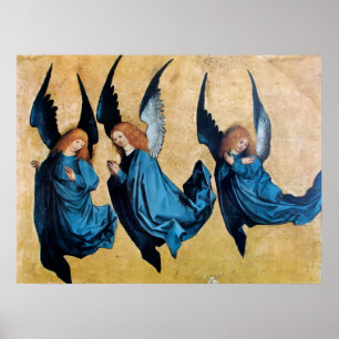 PÓSTER TRES ÁNGELES EN AZUL