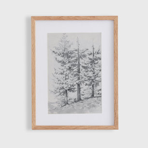 Póster Tres árboles. Esbozo de cosecha