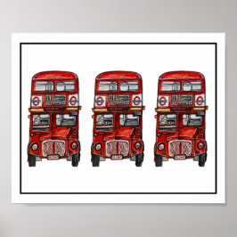 Póster Tres Autobuses