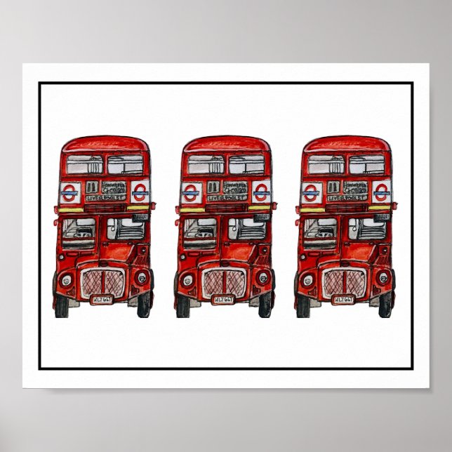 Póster Tres Autobuses (Frente)