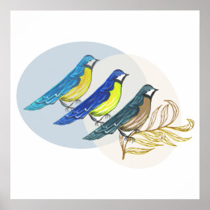 Póster Tres Aves