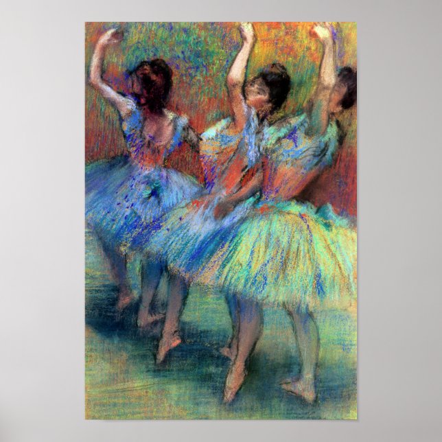 Póster Tres bailarinas de Degas (Frente)