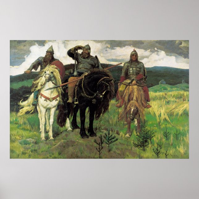 Póster Tres bogotes (1898) de Viktor Vasnetsov Print (Frente)