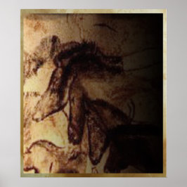 Póster Tres caballos de Lascaux