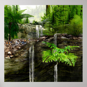 Póster Tres caídas de agua