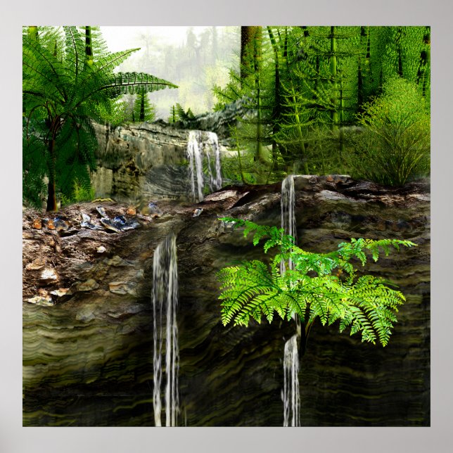 Póster Tres caídas de agua (Frente)