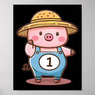Póster Tres Cerditos Cerdo 1 Cerdo Halloween Cstume Niños