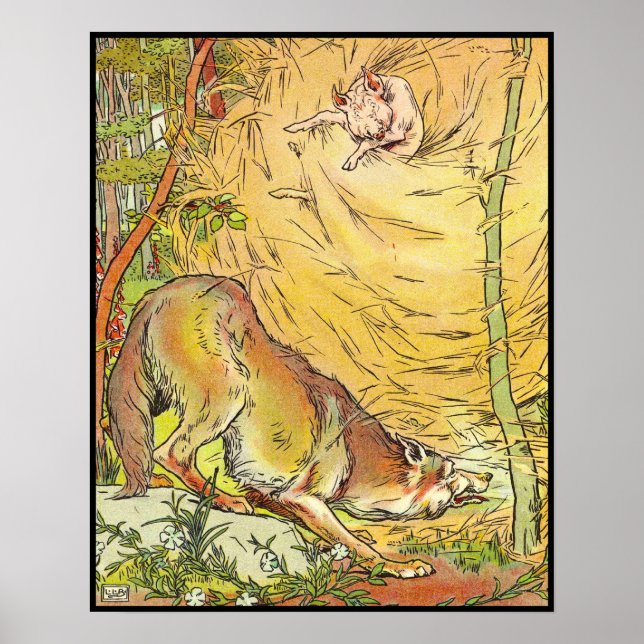 Póster Tres Cerditos: Él trajo la casa (Frente)