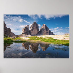 Póster Tres Cimas de Lavaredo/Drei Zinnen montaña dolomit