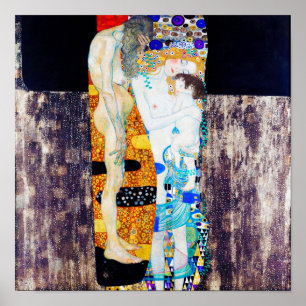 Póster Tres edades de la vida, Gustav Klimt