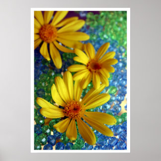 Póster tres flores