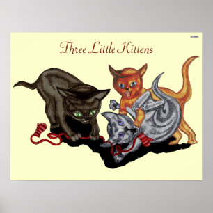 Póster Tres Gatitos
