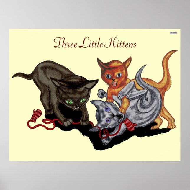 Póster Tres Gatitos (Frente)