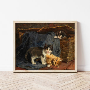 Póster Tres gatitos   Julius Adam el Joven