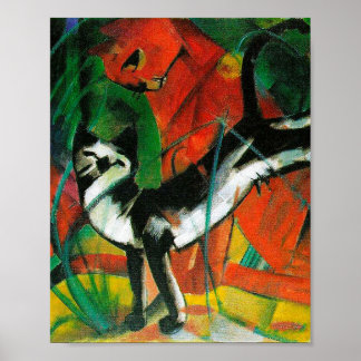 Póster Tres gatos de Franz Marc