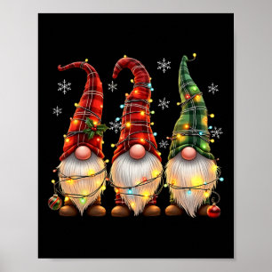 Póster Tres Gnomos Hombres Mujeres Cuadro de Búfalo Rojo