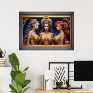 Póster Tres Gracias De La Mitología Griega por Xzendor7