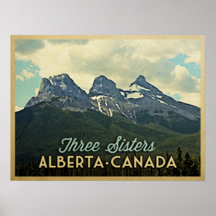 Póster Tres hermanas Alberta Canadá