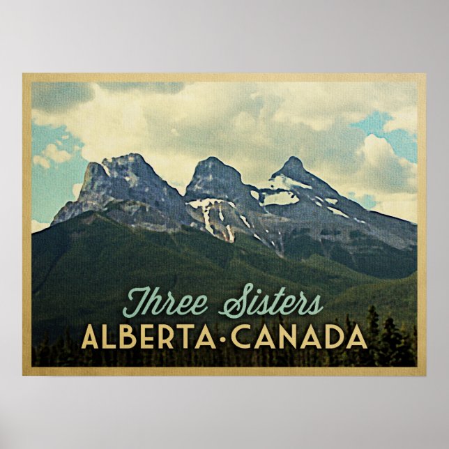 Póster Tres hermanas Alberta Canadá (Frente)