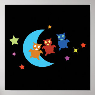 Póster Tres lindos murciélagos