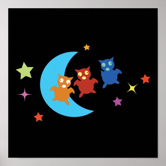 Póster Tres lindos murciélagos (Frente)