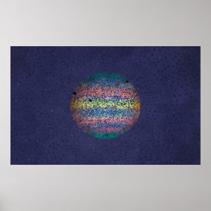 Póster Tres lunas proyectan sombras sobre Júpiter