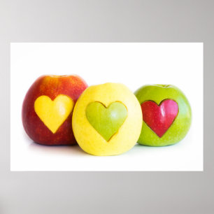 Póster Tres manzanas