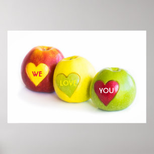 Póster Tres manzanas