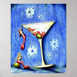 Póster Tres Mermaid Martini