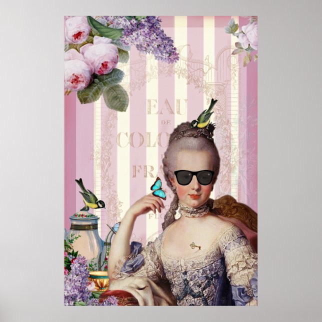 Póster Très Moda Marie Antoinette en tonos (Frente)