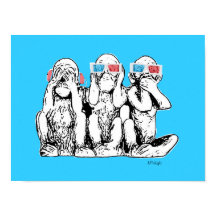 Tres monos sabios Especificaciones 3D Poster de ar