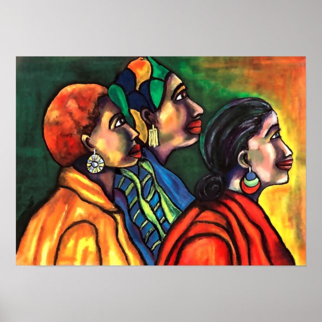 Póster Tres mujeres africanas (Frente)