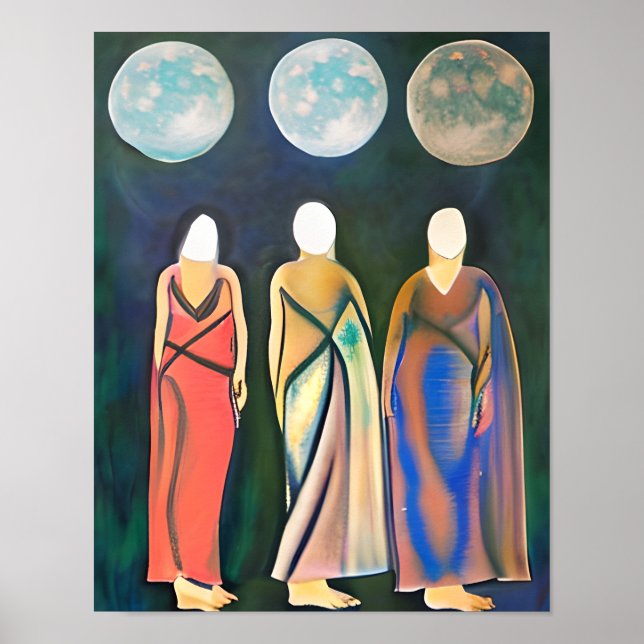 Póster Tres mujeres, tres lunas (Frente)