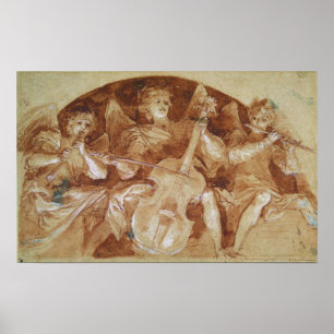 Póster Tres músicos del ángel