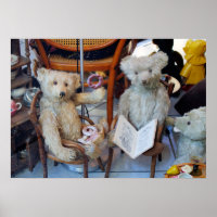 Tres osos de peluche felices