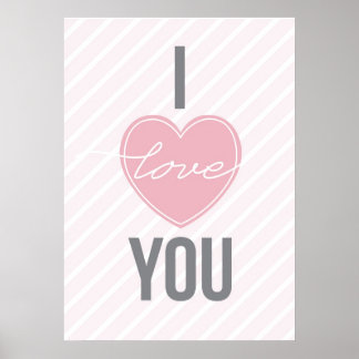 Póster Tres palabras: Te amo