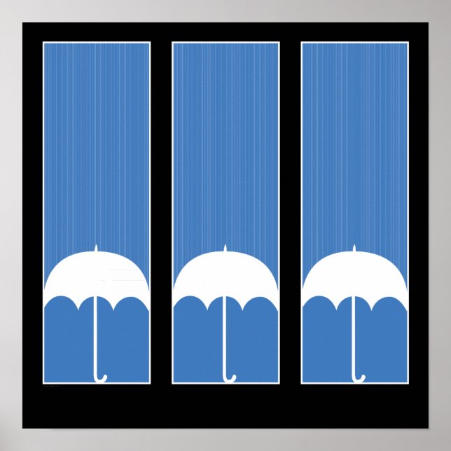 Póster Tres paraguas (Frente)