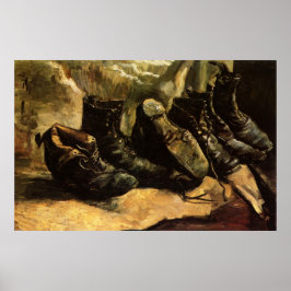 Póster Tres pares de zapatos de Vincent van Gogh
