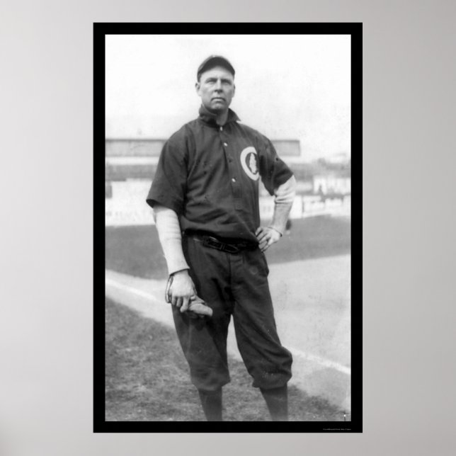 Póster Tres peines marrones de béisbol 1910 (Frente)